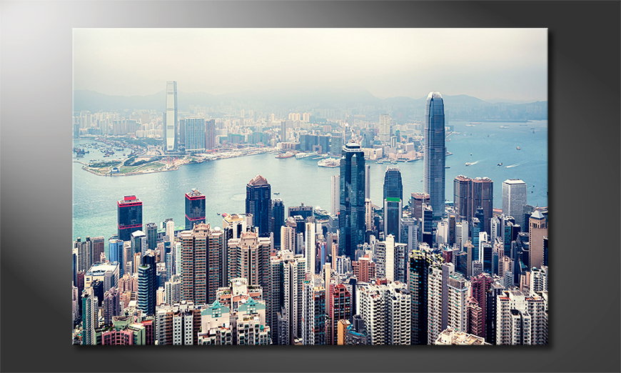 Wandbild Hongkong Skyline