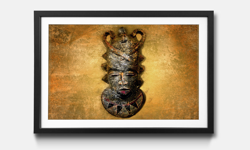 Der gerahmte Kunstdruck African Mask