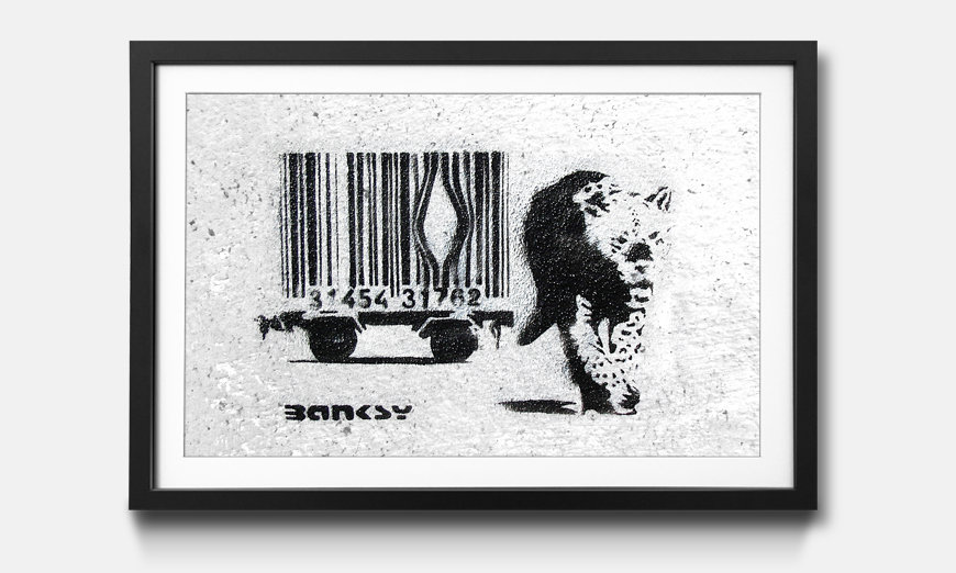 Der gerahmte Kunstdruck Banksy No 5