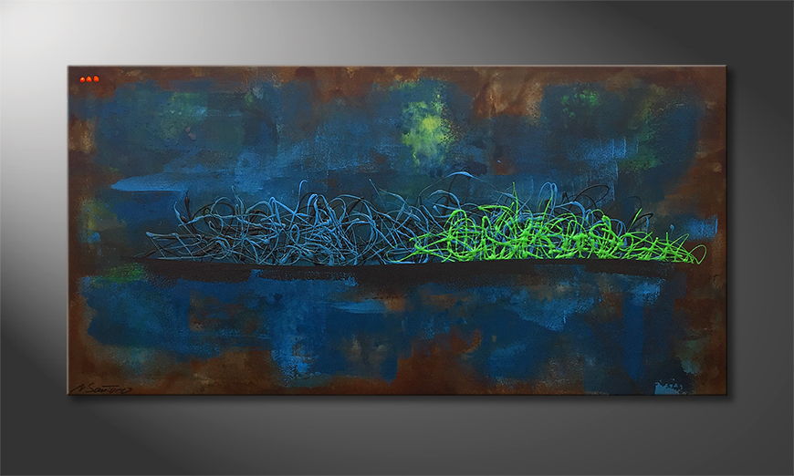 Das Wandbild Living Water 140x70cm