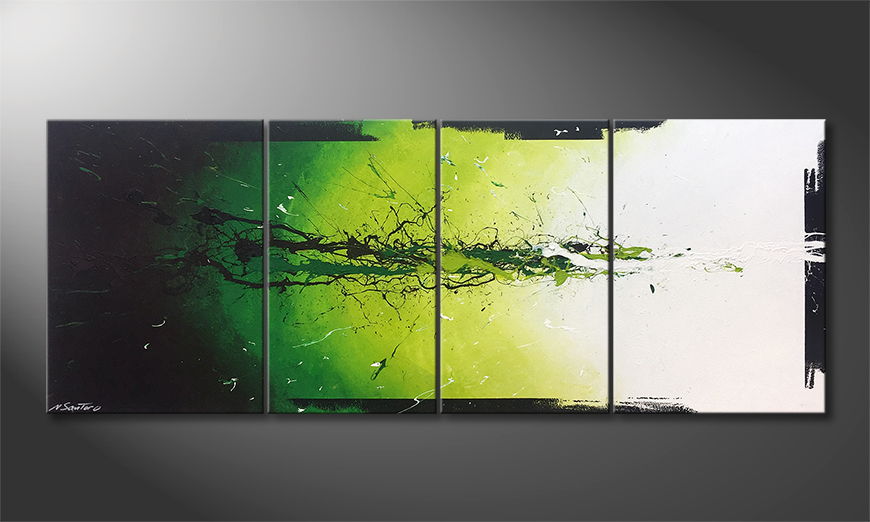 Das moderne Bild Liquid Green 180x70cm