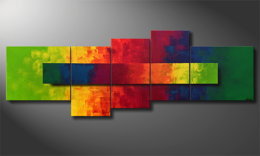Das moderne Bild Piece Of A Rainbow 310x110x4cm