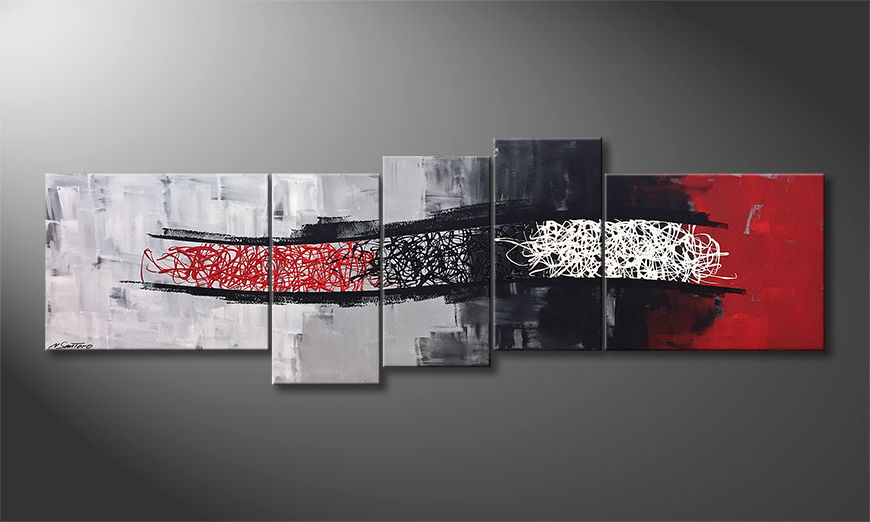 Das moderne Wandbild Flow Of Emotions 210x70cm