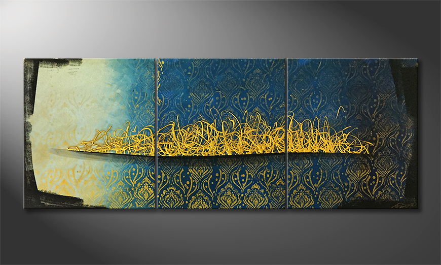 Handgemalt Arabic Gold 180x70cm