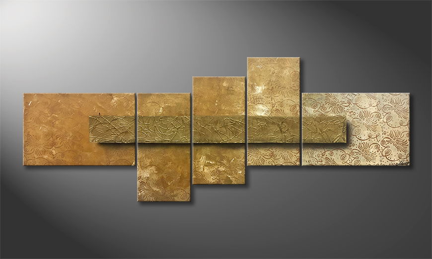 Unser Wandbild Golden Treasure 210x80cm