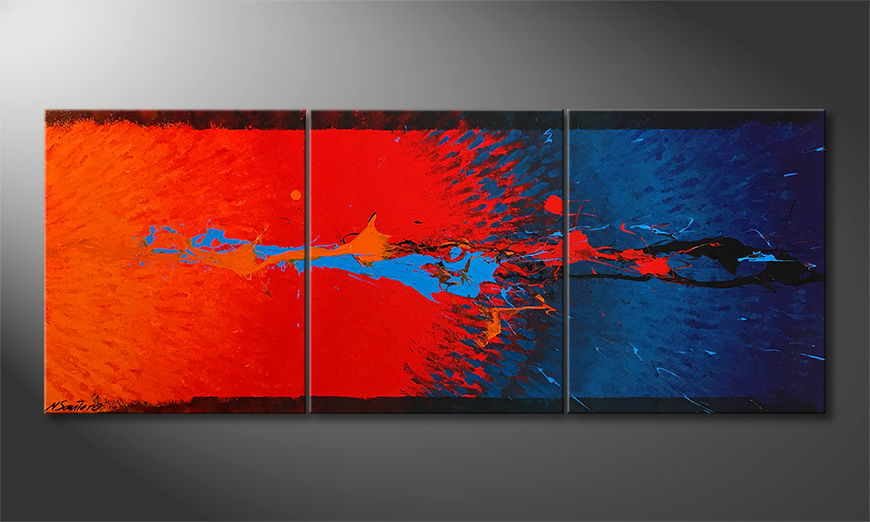 Vom Künstler Fire Kisses Water 150x60cm
