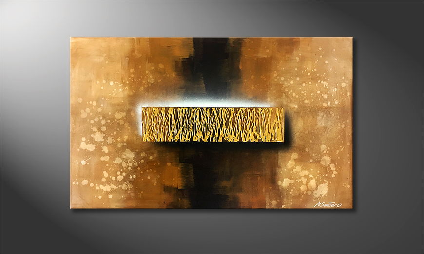 Von Hand gemalt Golden Dust 120x75cm