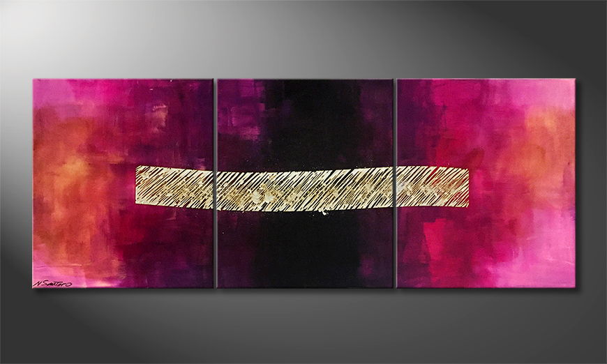 Von Hand gemalt Purple Abyss 180x70cm