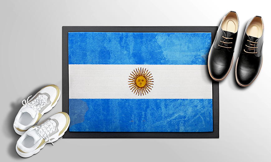 Moderne Fußmatte Argentinien