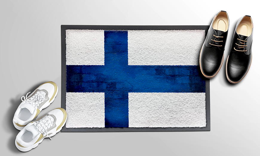 Moderne Fußmatte Finnland 