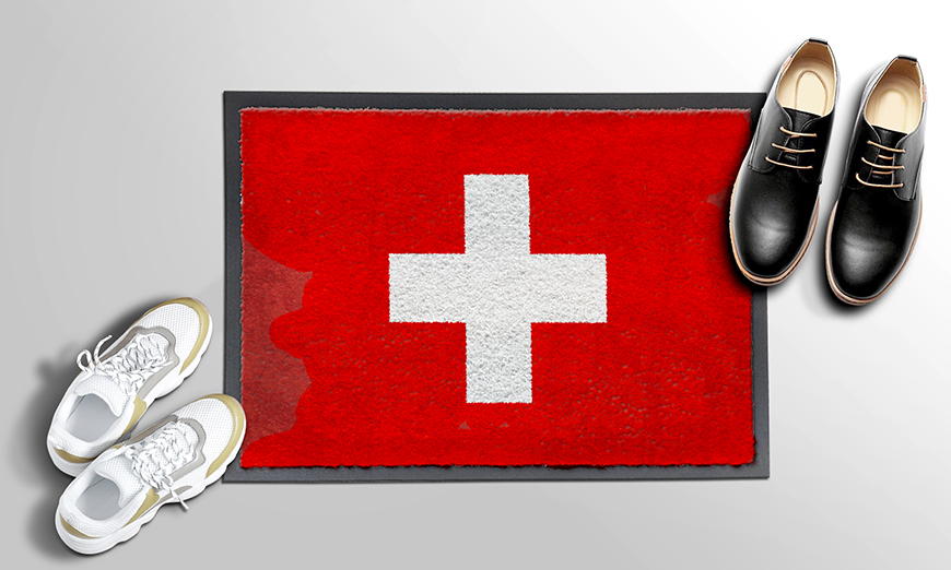Nur bei uns: Fußmatte Schweiz 