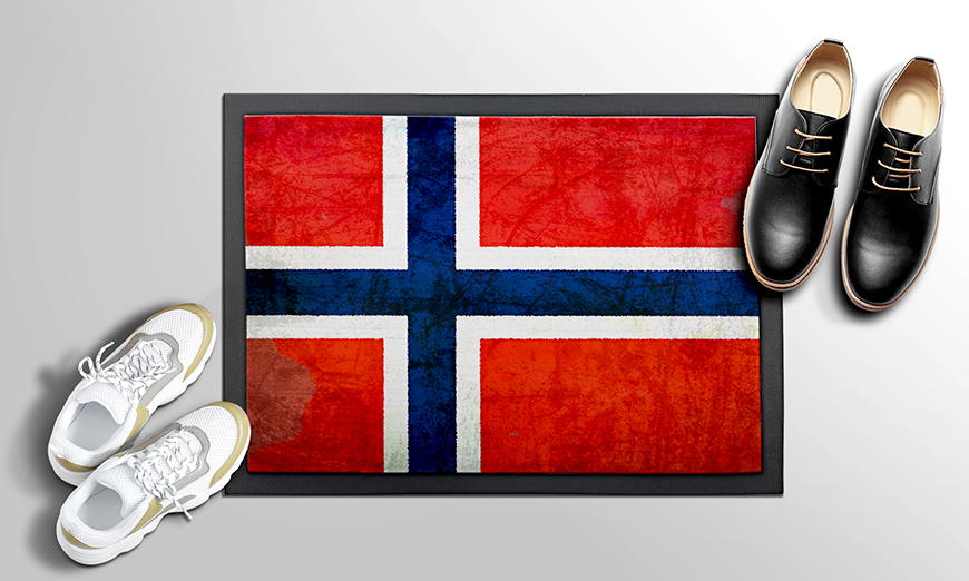 Nur hier Fußmatte Norwegen